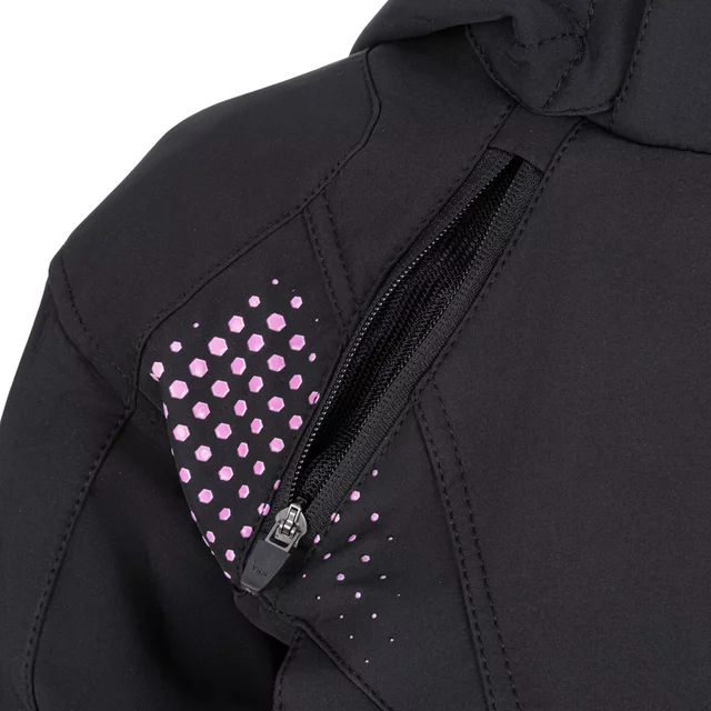 Women’s Softshell Motorcycle Jacket W-TEC Annorack Lady - Black-Pink