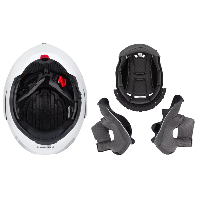 Flip-Up Motorcycle Helmet W-TEC Sabron P/J - Pearl White