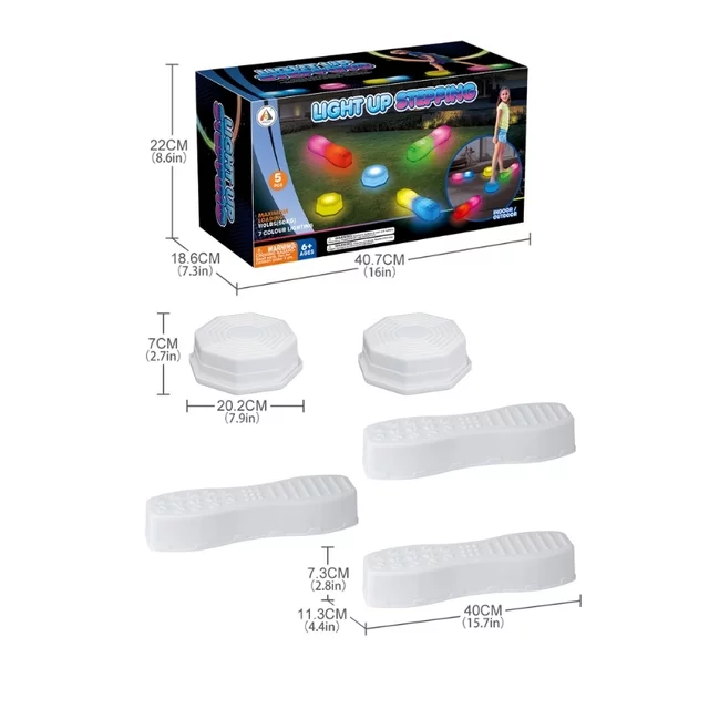 Light-Up Stepping Stones inSPORTline LS05 – 5 Pcs.