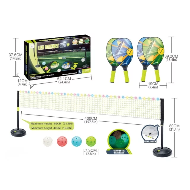 Light-Up Pickleball Set inSPORTline LRS400
