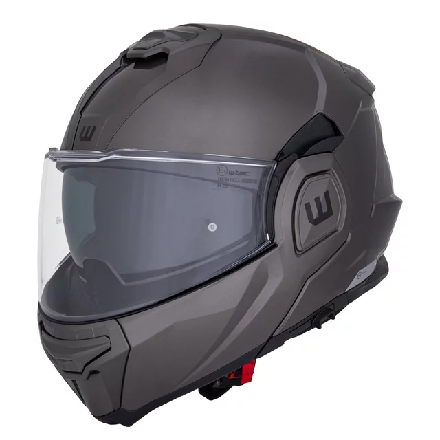 Flip-Up Motorcycle Helmet W-TEC Zoroz P/J - Matt Black-Fluo Pink