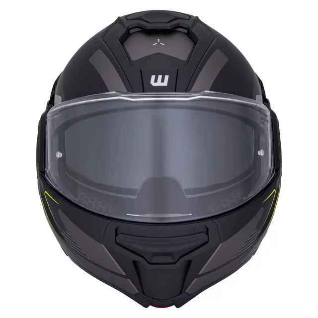 Flip-Up Motorcycle Helmet W-TEC Zoroz P/J - Matt Black-Fluo Pink