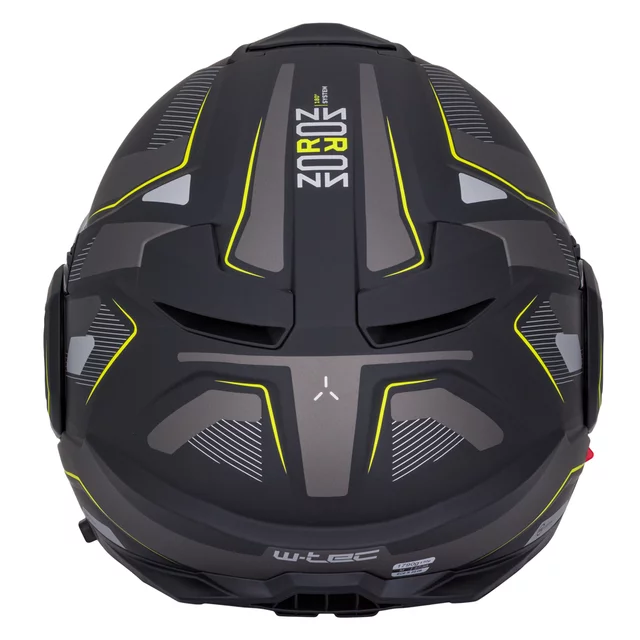 Flip-Up Motorcycle Helmet W-TEC Zoroz P/J - Matt Black-Fluo Pink