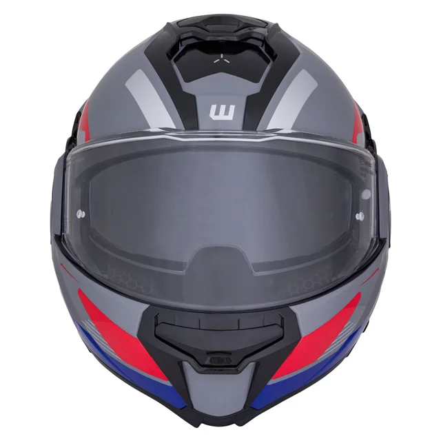 Flip-Up Motorcycle Helmet W-TEC Zoroz P/J - Matt Black-Fluo Pink