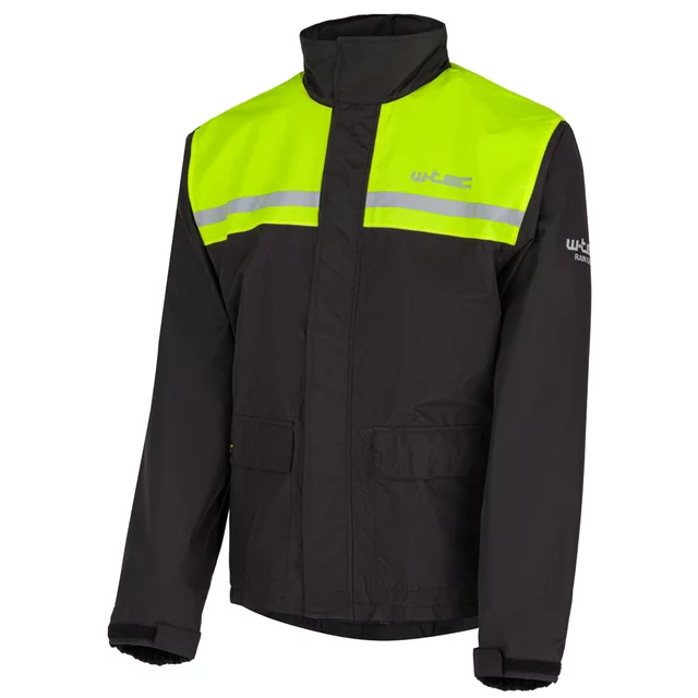Rain Motorcycle Jacket W-TEC Rinstop - Black-Fluo