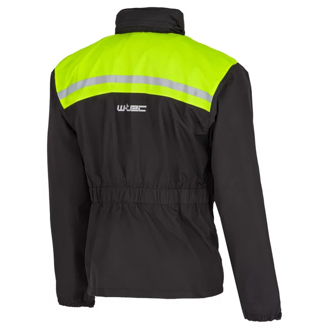 Rain Motorcycle Jacket W-TEC Rinstop - Black-Fluo