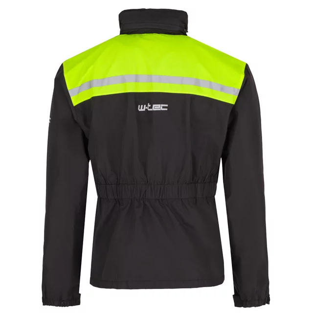 Rain Motorcycle Jacket W-TEC Rinstop - Black-Fluo