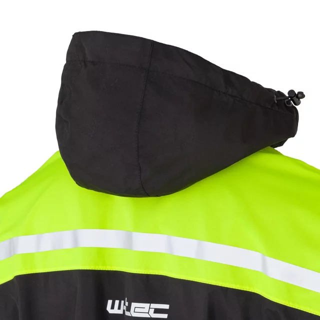 Rain Motorcycle Jacket W-TEC Rinstop - Black-Fluo