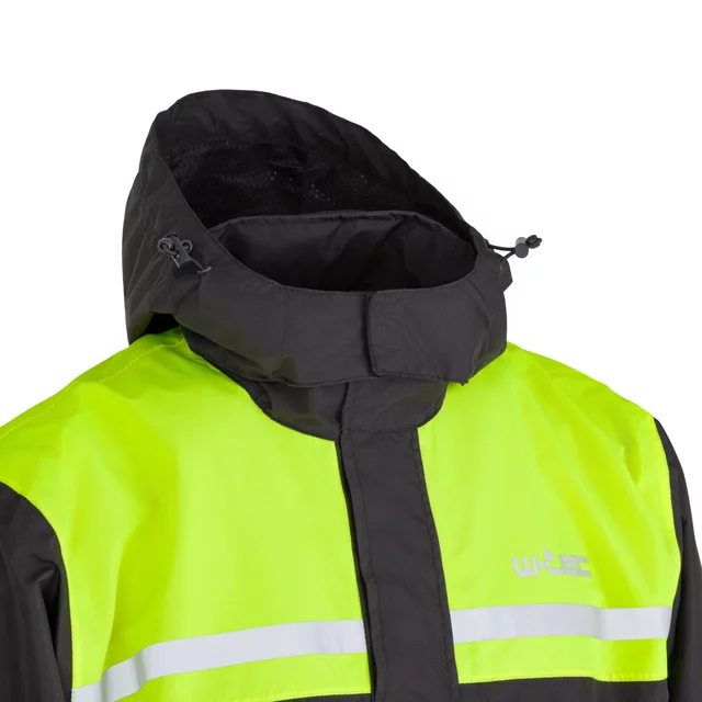 Rain Motorcycle Jacket W-TEC Rinstop - Black-Fluo