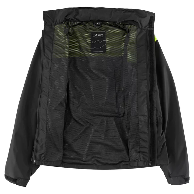 Rain Motorcycle Jacket W-TEC Rinstop - Black-Fluo