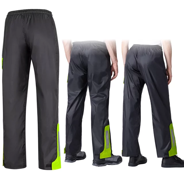 Waterproof Motorcycle Pants W-TEC Colnari - Black-Fluo Green