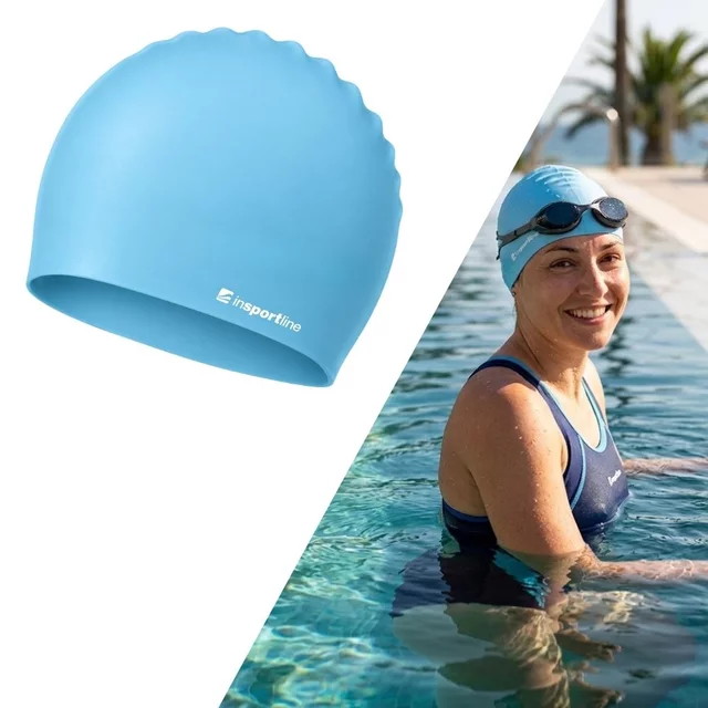 Swimming Cap inSPORTline Streamis - Bright Blue