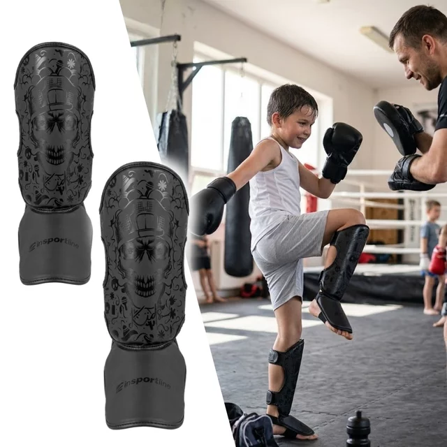 Children's Shin Guards inSPORTline Defendino - Black - Black
