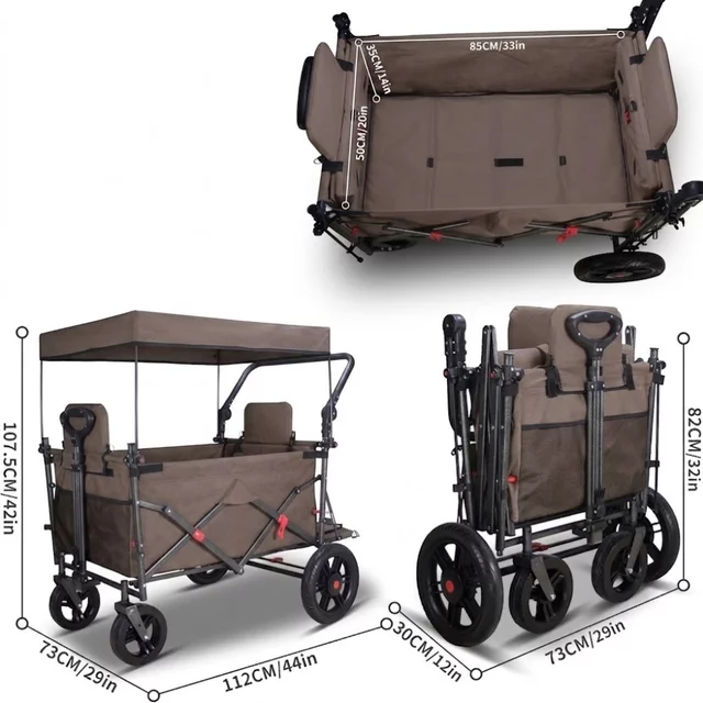 Folding Transport Wagon inSPORTline StrollKidz suitable for carrying children