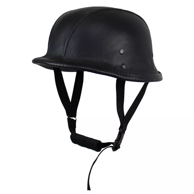Retro Open-Face Motorcycle Helmet Sodager ADH-011 - Black - Black