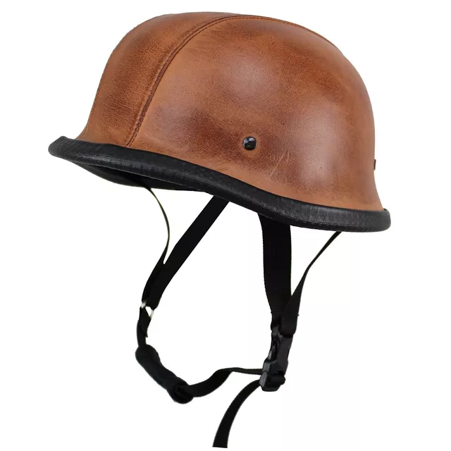 Retro Open-Face Motorcycle Helmet Sodager ADH-012 - Brown - Brown