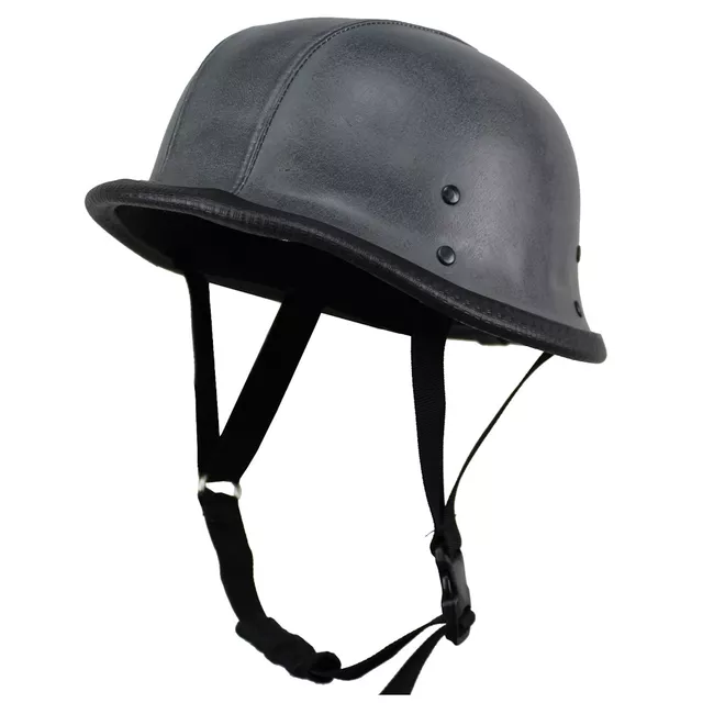 Retro Open-Face Motorcycle Helmet Sodager Cracker Gray - Grey - Grey
