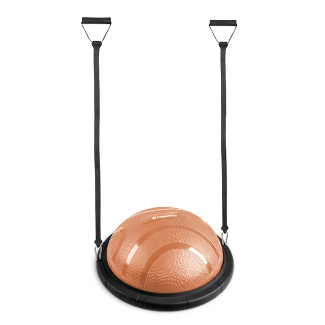Balance Trainer inSPORTline Dome Edge w/ 100 cm/4.6 kg Resistance Bands - černá-mocha mousse