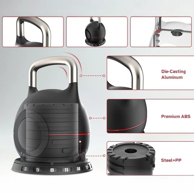 Adjustable Kettlebell inSPORTline Xtrabell 2–20 kg
