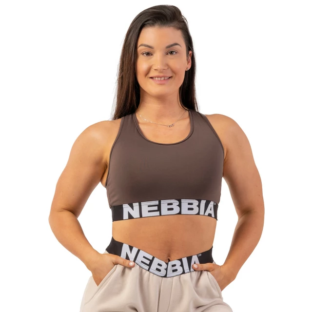 Sports Bra Nebbia Cross Back 410 - Pink - Brown