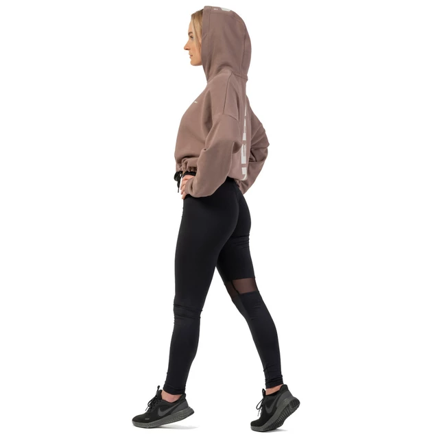 Oversized Crop Hoodie Nebbia Iconic 421 - Black