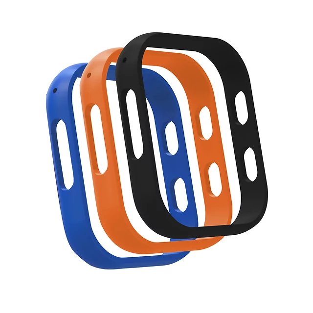 Replacement Silicone Frames for Children’s Smart Watch inSPORTline Cubbio (3 Pcs.) - Black-Blue-Orange