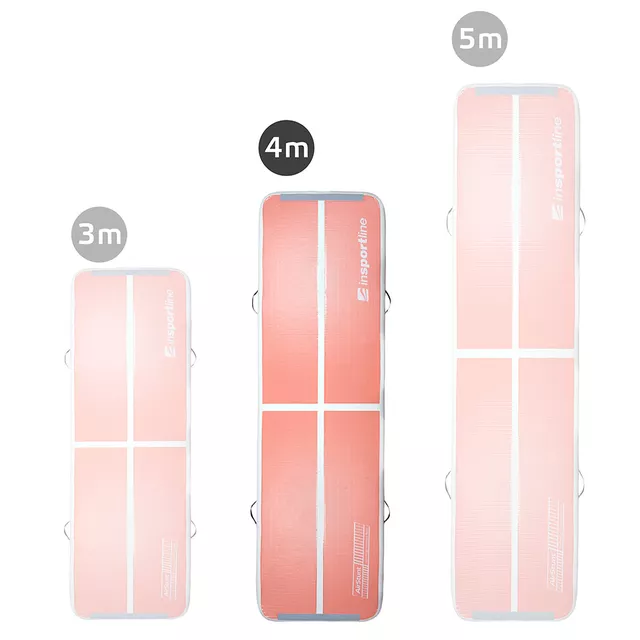 Inflatable Exercise Mat inSPORTline Airstunt 400 x 100 x 10 cm Coral Pink
