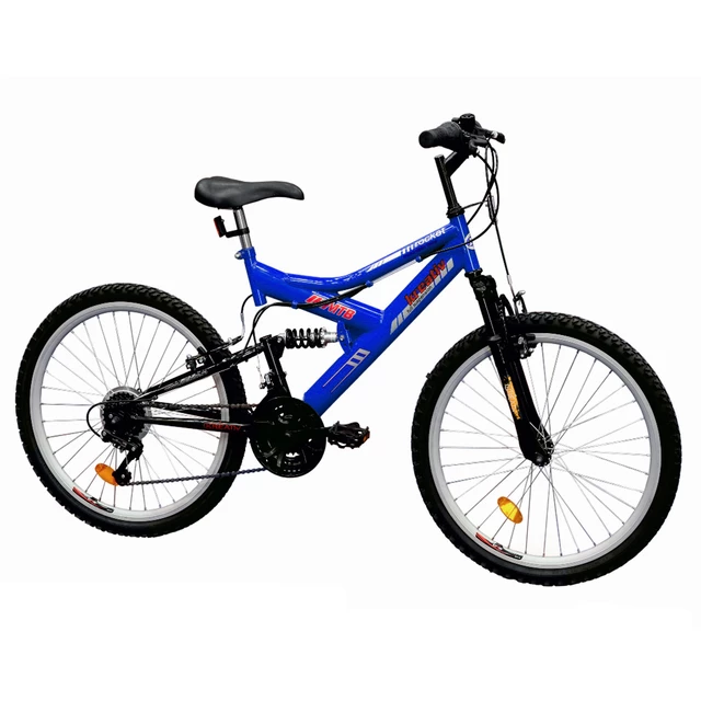 Full-suspended junior bike DHS 2441 Rocker 24" - Blue-Black