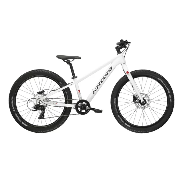 Junior Bike Kross LEVEL JR 2.0 24” Gen 007 - černá / žlutá / lesk - bílá / černá / lesk