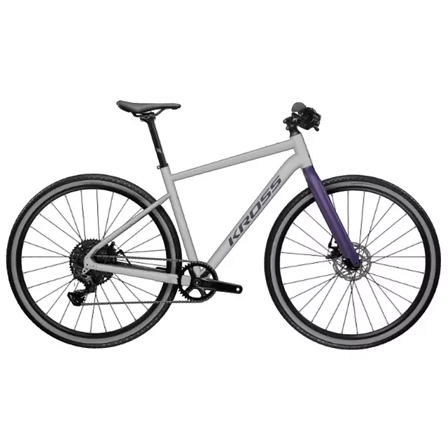 Gravel Bike Kross Esker 1.0 FL 28” – 2026 - zelená/grafitová/lesk - šedá/fialová/lesk