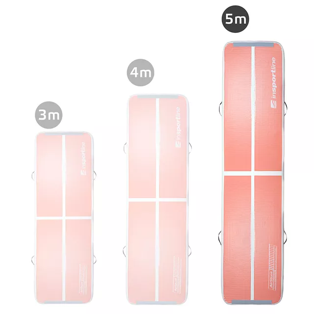 Inflatable Exercise Mat inSPORTline Airstunt 500 x 100 x 10 cm Coral Pink