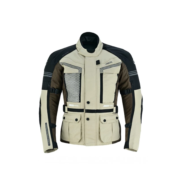 Men’s Touring Motorcycle Jacket BOS Maximum - Blue - Sand