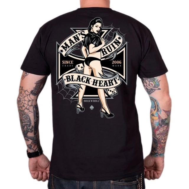 T-Shirt BLACK HEART Man’s Ruin - Black