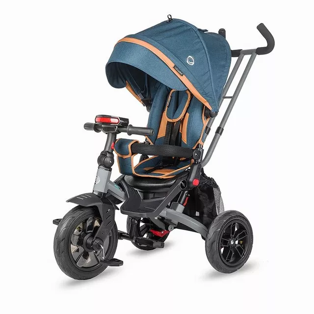 Three-Wheel Stroller w/ Tow Bar Coccolle Pianti - True Blue - True Blue
