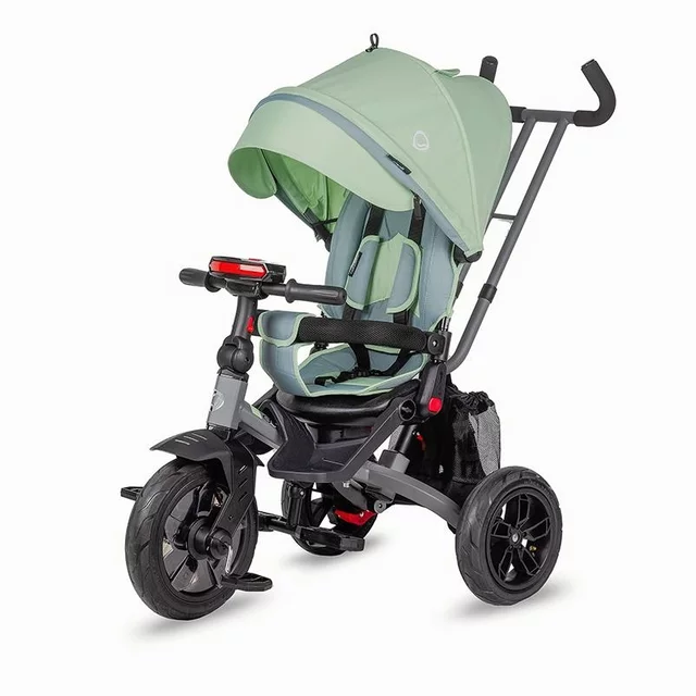 Three-Wheel Stroller w/ Tow Bar Coccolle Pianti - True Blue - Mint Green