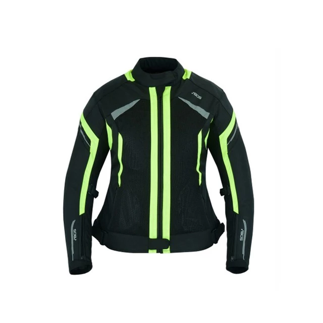 Women’s Summer Textile Motorcycle Jacket BOS Aylin - Silver Grey - Neon