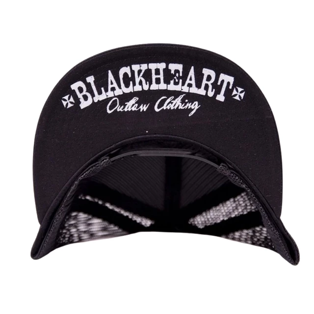 Snapback Hat BLACK HEART Chopper Trucker BLK