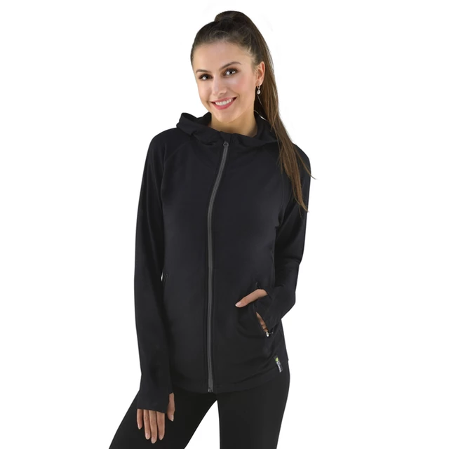 Unisex Long-Sleeved Hoodie ECO Bamboo Sport - Black