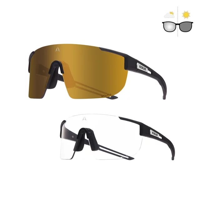 Photochromic Sunglasses Altalist Kaku SP4 - černá se zlatými skly - černá se zlatými skly