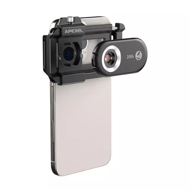 200x Smartphone Microscope Lens Apexel w/ LED and UV Light