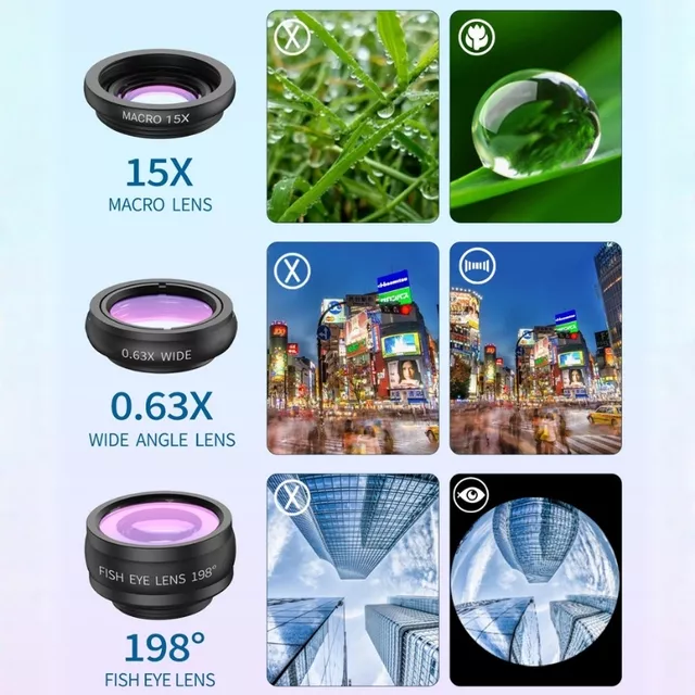 6-in-1 Lens Set Apexel – 18x Telephoto Lenses w/ Tripod & Bluetooth Shutter