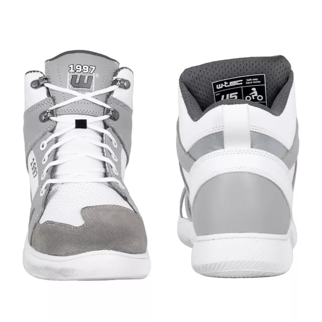 Motorcycle Boots W-TEC Arimes - White Grey