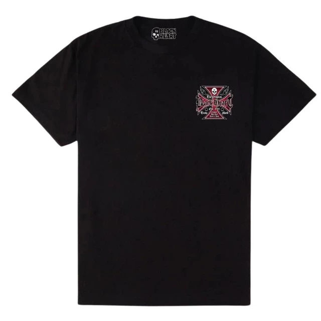 T-Shirt BLACK HEART Heart Cross - Black