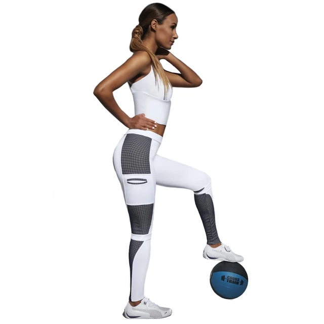 Women’s Sports Leggings BAS BLACK Passion - White-Blue