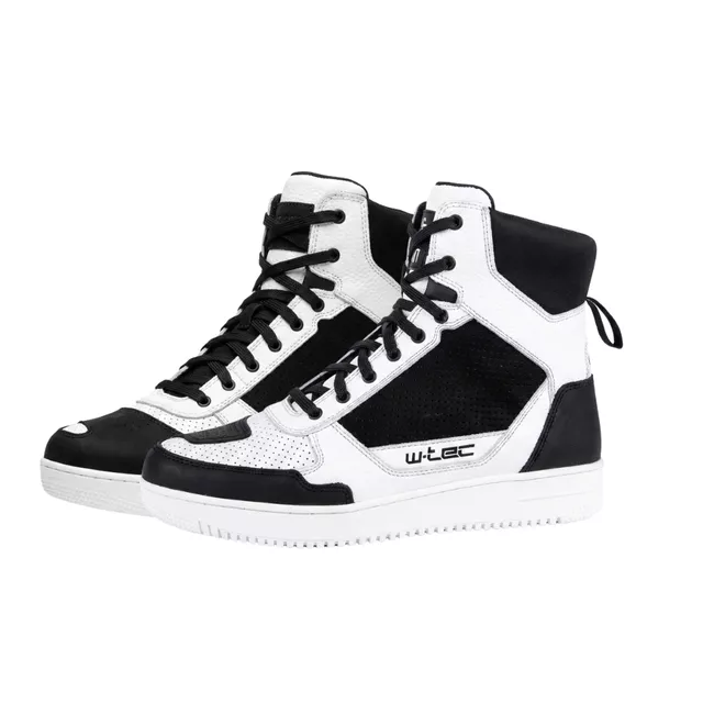 Motorcycle Boots W-TEC Bastige - Black-White