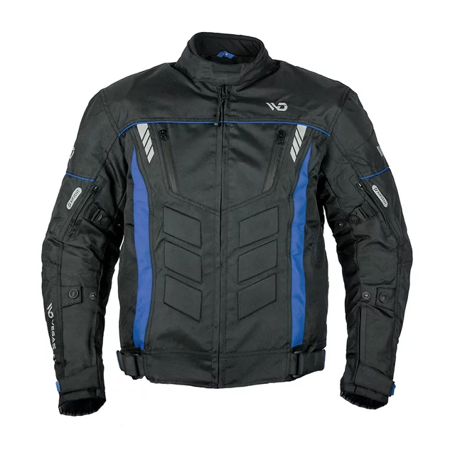 Men’s Motorcycle Jacket WD Motorsports Vegas 2.0 - Black-Blue