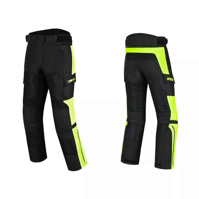 Children’s Adjustable Motorcycle Pants W-TEC Pinapoco - Black-Fluo - Black-Fluo