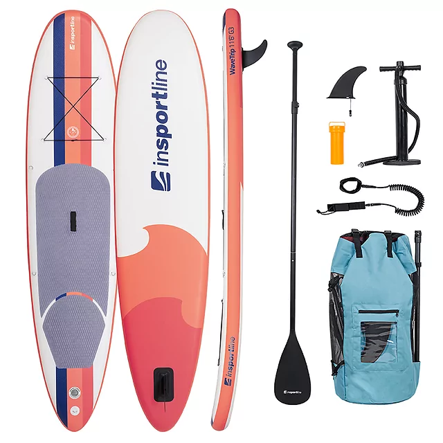 Paddle Board w/ Accessories inSPORTline WaveTrip 11’6” G3 - Yellow - Coral
