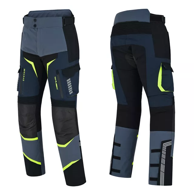 Motorcycle Pants W-TEC Modock - Black-Blue - Black-Blue