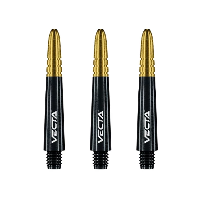 Dart Shafts Winmau Vecta Short - Black - Black-Gold